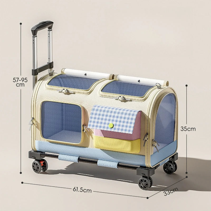 Portable Cat Bags Pet Travel Oversized Extended Rod Bag Multi-pet Travel Essential Pet Bag Foldable Dog Cat Carriers Supplies