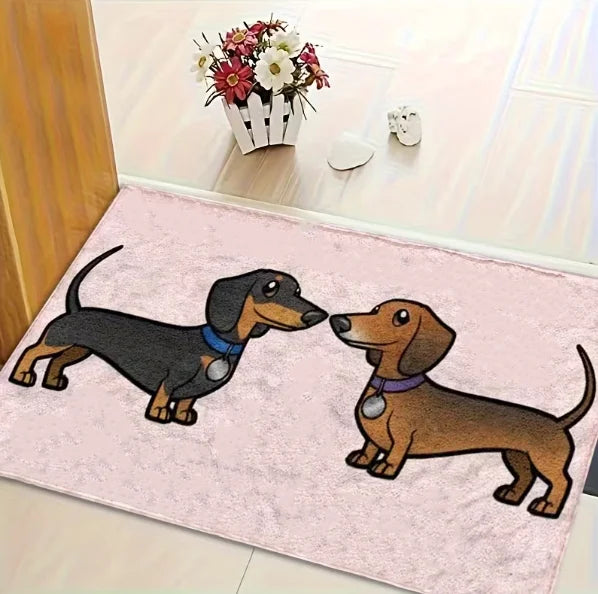 An Interesting Sausage Dog Floor Mat Anti Slip and Washable Fun Pet Home Decoration Easy To Clean and Durable Floor Home Mats