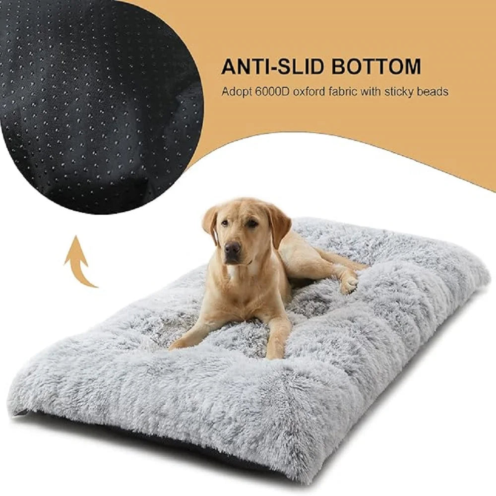 Large Plush Dog Bed Sofa Thickened Warm Dogs Sleeping Bed Mat Dog Crate Mat Bed For Small Medium Large Dog Bed Bottom Non-slip