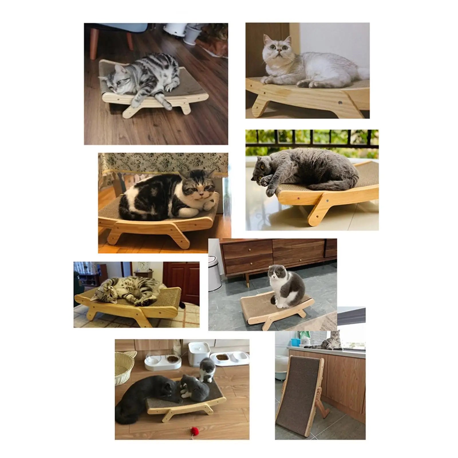 Cat Scratcher Pad Interactive Play Toy Grinding Claw Scraper for Kitty 43.5cmx25cm