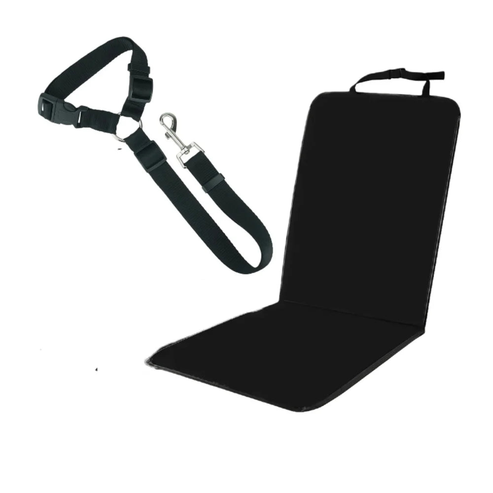Car Pet Safety Harness Secure Restraint Leash For Dogs Cats In Cars Adjustable Buckle Chain Fastening Dog Leash Car Seat Cover