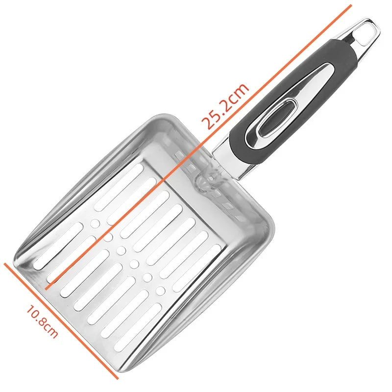 Cat Litter Shovel Cat Litter Scoop Metal  Litter Scooper  Deep Shovel for Cat Kitten Litter Box Cleaning Tool Pet Supplies