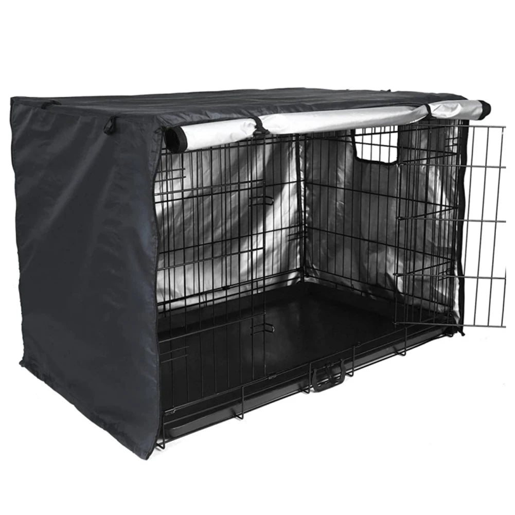 Practical Oxford Cloth For dog Cage Cover with Breathable Design for 24 48 Inch Crates and Convenient Side Openings