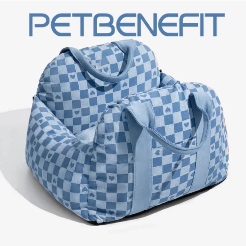 Pet Dog Portable Car Seat Central Control Nonslip Dog Carriers Safe Car Armrest Box Booster Kennel Bed for Small Dog Cat Travel