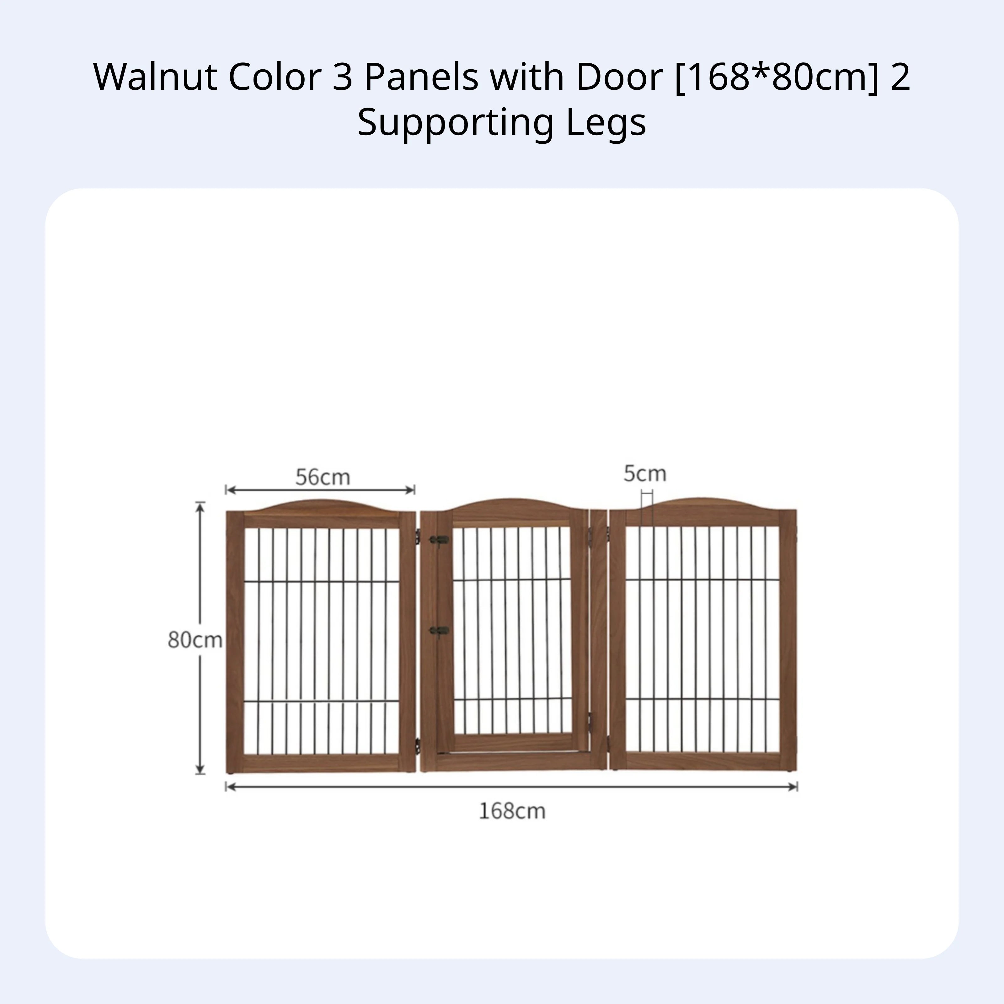 Foldable Wood Pet Fence Indoor Dog Gate Adjustable