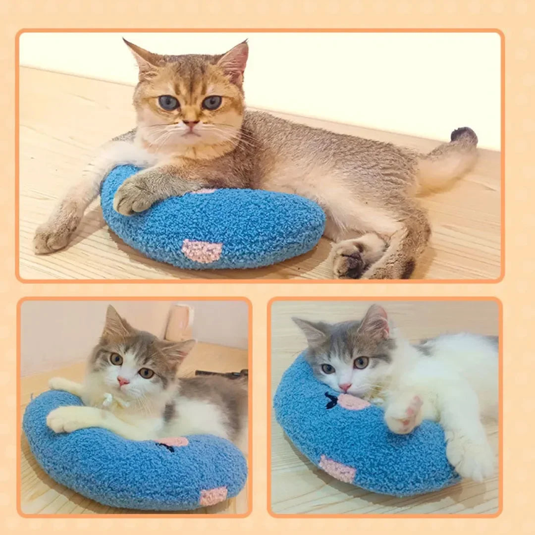 Cat Dog Sleeping Little Pillow Fashion Neck Protector  U-Shaped Pillow Kitten Headrest Cats Indoor Soft Calming Toy Pet Products