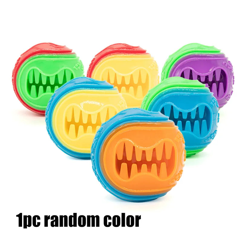 Dog Interactive Toy TPR Food Leakage Dog Chew Toy Durable Squeaky Puppy Toy Pet Teeth Cleaning Bite Resistance Dog Toy