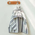 Super Absorbent Coral Velvet Towel Quick-Dry Soft Striped Dog Bathrobe Thickned with Adjustable Belly Strap Dog Towel
