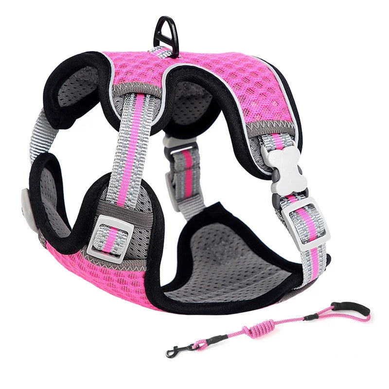 ATUBAN Cat Harness and Leash for Walking, Small Cat Harness Escape Proof Cat Harness Large, Adjustable Cat Harness Reflective