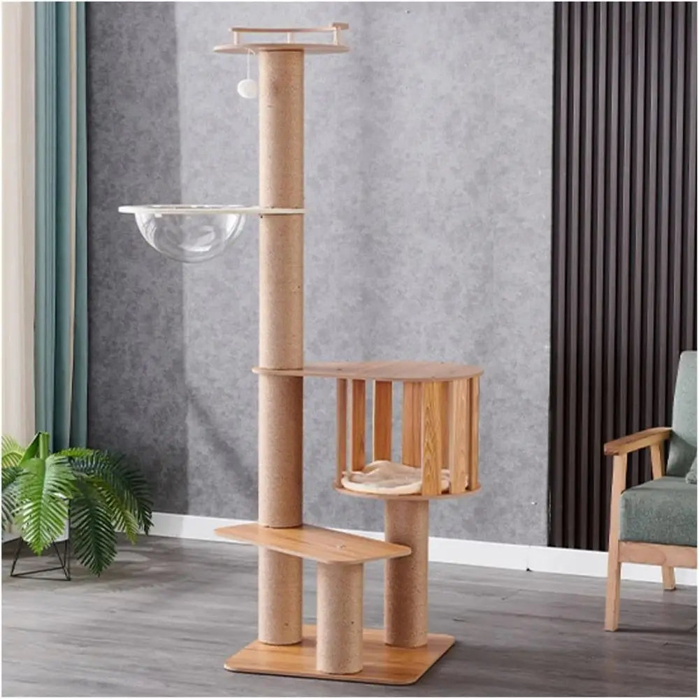 Multi-Layer Cat Tower with Scratching Posts and Floor Type Pet Supplies