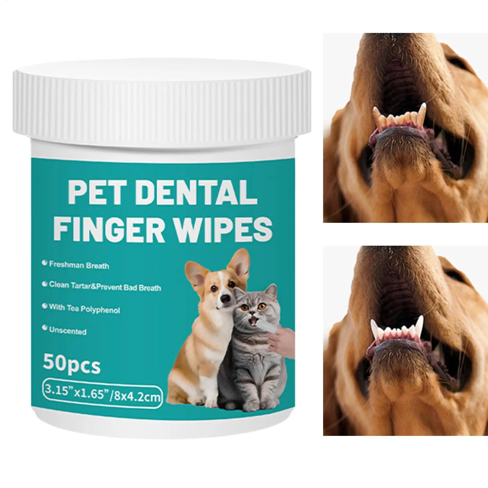 Pet Cleaning Products Disposable Finger Toothbrush Pet Teeth Cleaning Finger Covers Wet Wipes Dog And Cat Orals Cleaning