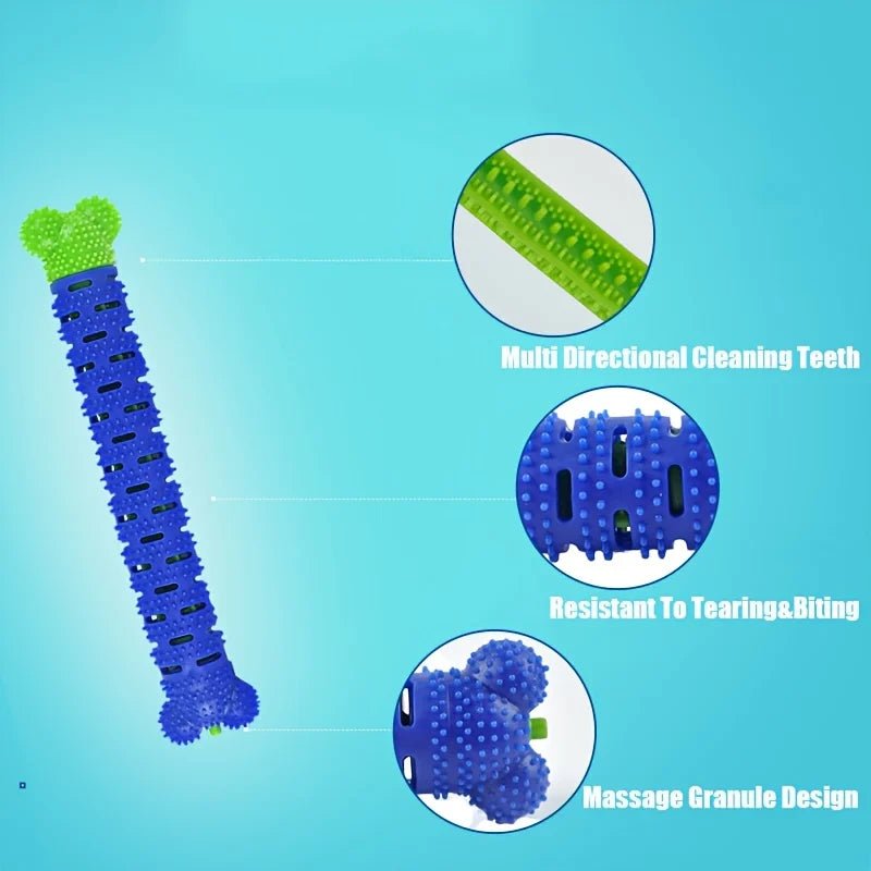 Simulation Detachable Bone Dog Toy with Built-In Teeth Cleaning Brush Pet Teeth Grinding Stick Training Chew Toy for Dogs