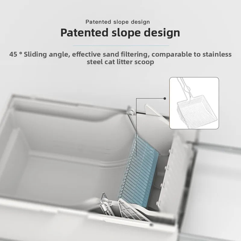 Fun Claw Easy To Clean Cat Litter Box Hand-pulled Shit Shoveling Fully Enclosed Cat Toilet Semi-automatic Cat Litter Box