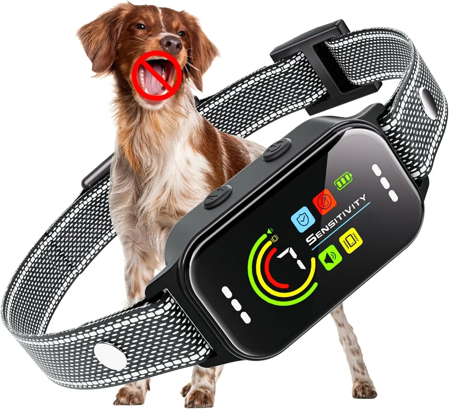 Bark Collar for Dogs 8-120lbs, 7-Level Sensitivity, 5 Safety Modes, Humane Training System