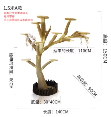 Cat Climbing Frame Wear-resistant Non-stick Hair Jump Platform Integrated Pet Scratching Platform Cat Tree Tower Animal Supplies