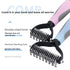 Pet Hair Removal Comb Dog Hair Removal Brush Stainless Steel Double Sided Pet Grooming Brush Removing Tangles Cat Accessories