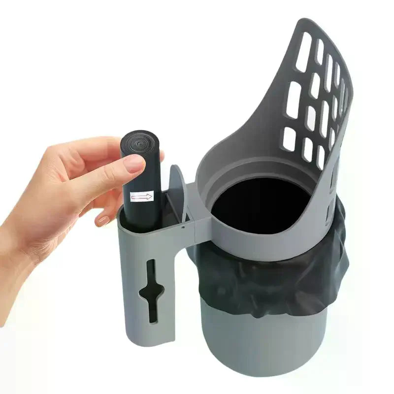 New Cat Litter Shovel Scoop With Refill Bag For Pet Filter Clean Toilet Garbage Picker Cat Supplies Cat Litter Box Self Cleaning