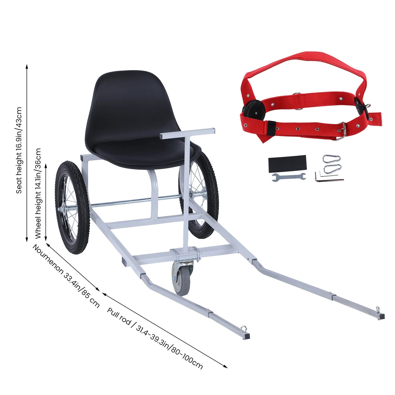 Dog Pull Light Pet Trailer with Armrests & Dog Leash Dog Walking Carts for Golden Retriever Mixed-breed Dog