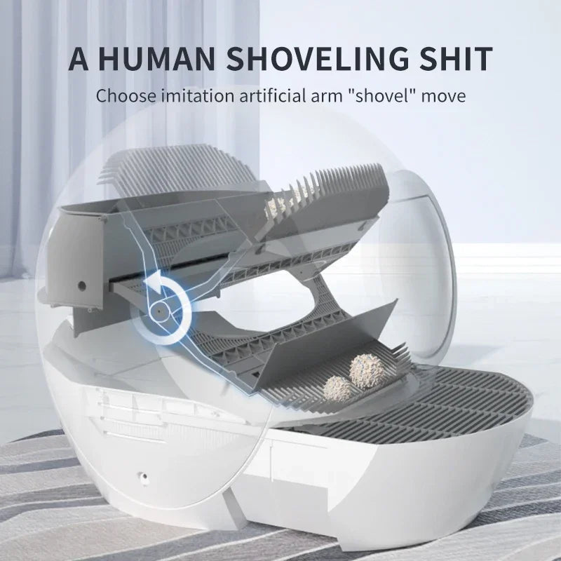 Best Seller Auto Cat Litter Tray With App Control Odor-Free Waste Disposal Safety Anti-Pinch Self Cleaning Litter Box