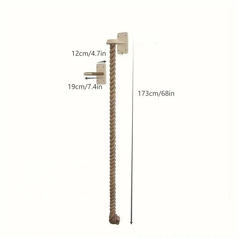 Thickened Sisal Rope Wear Resist Wall Mounted Rope Reusable Claw Grinding Tool for Cat Furniture Scratcher Play Equipment