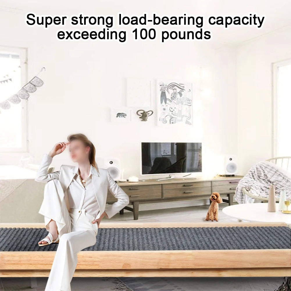 Wooden Dog Cat Ramp 3/4 Levels Height Adjustable Foldable Pet Ladder Non-Slip Versatile for Indoor High Bed Couch