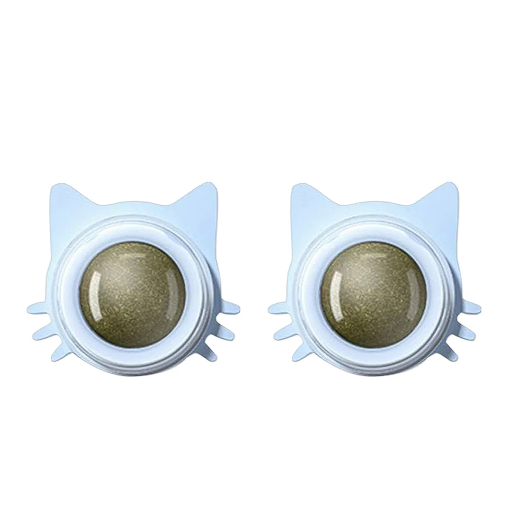 Catnip Wall Toys Rotatable Kitten Chew Toys Teeth Cleaning Cat Bite Toy for Indoor Cats