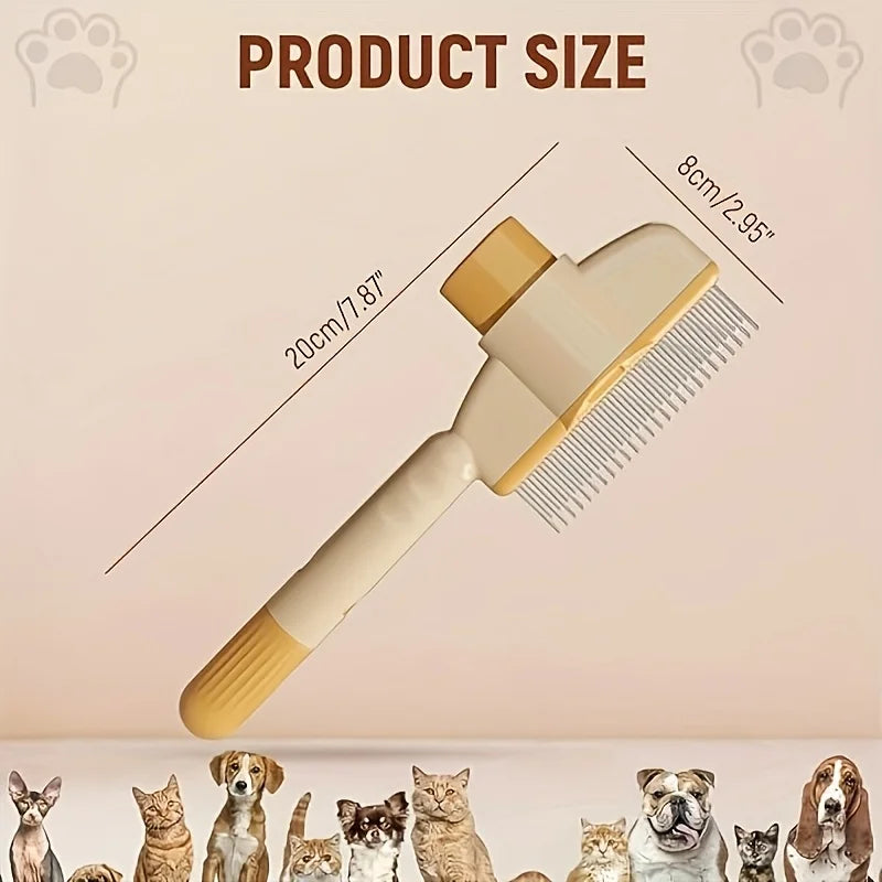 Dog Comb Pet Hair Remover One Button Dogs Brush Self-cleaning Cat Brush Massage Combs for Dog Grooming Brushes for Pet Products