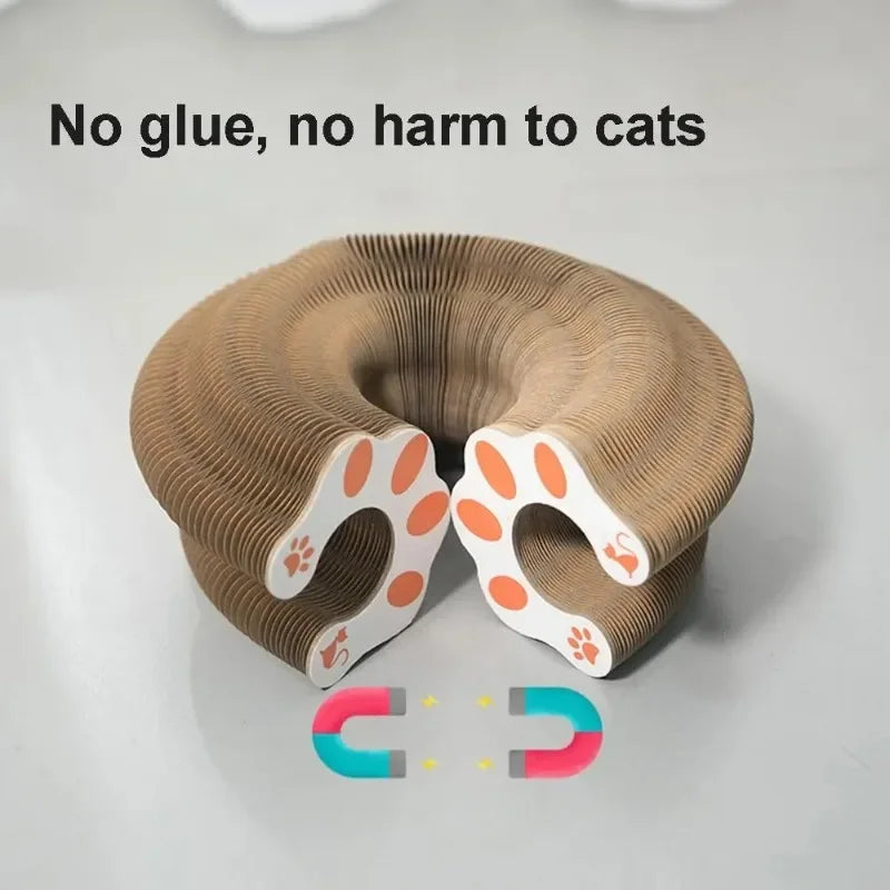 Durable Cat Toy Cat Accordion Magic Organ Cat Scratching Board Cat Toy Ball Scratch Pad Cat Scratcher Kitty Kurlz