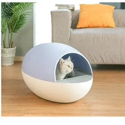 Intelligent Fully Automatic Cat Toilet Anti-splash Eggs Cats Box Electric Cleaning Cat House Cat Sand Tray with Shovel