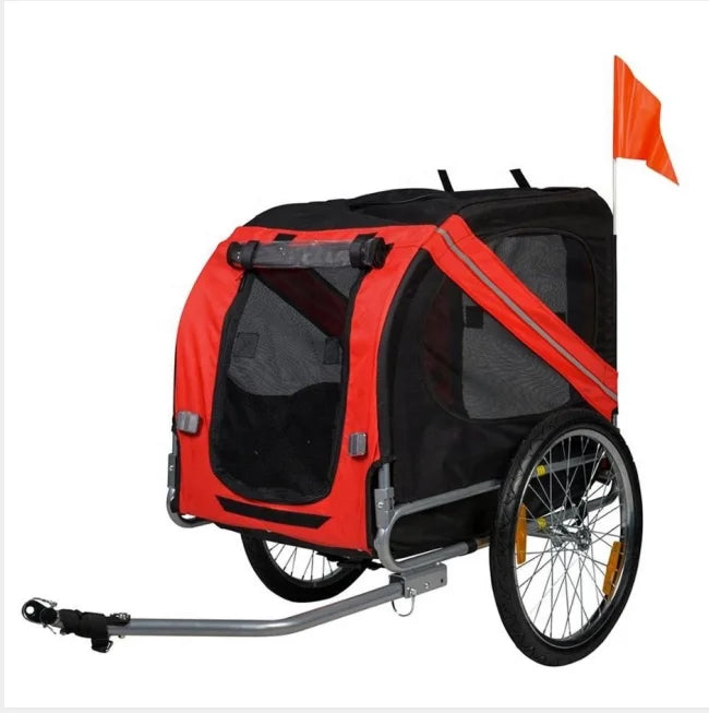 Double Wheels Bike Pet Cargo Trailer Stroller For Dogs