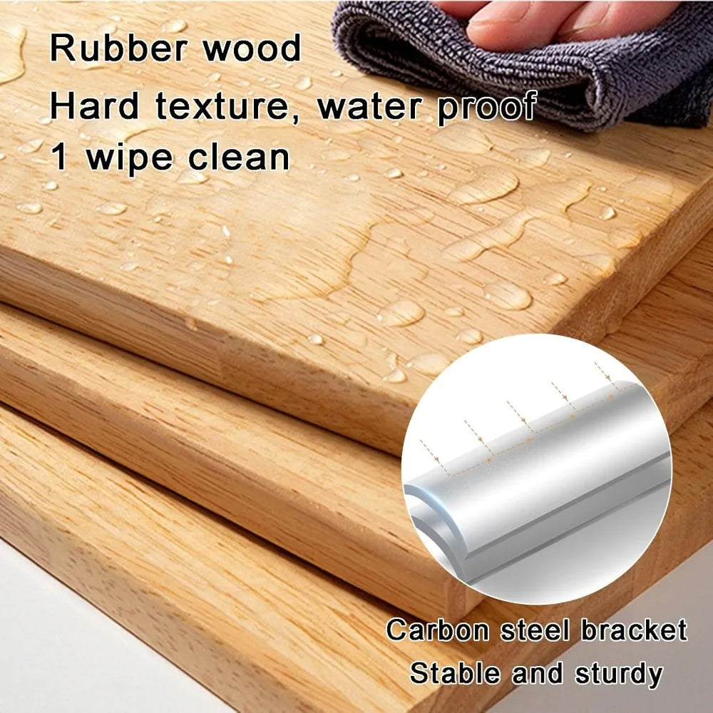 Adjustable Height Carbon Steel Cat Tree with Multi-Layered Rubberwood Platforms for Multiple Cats, Ideal Jumping and Hammock Are