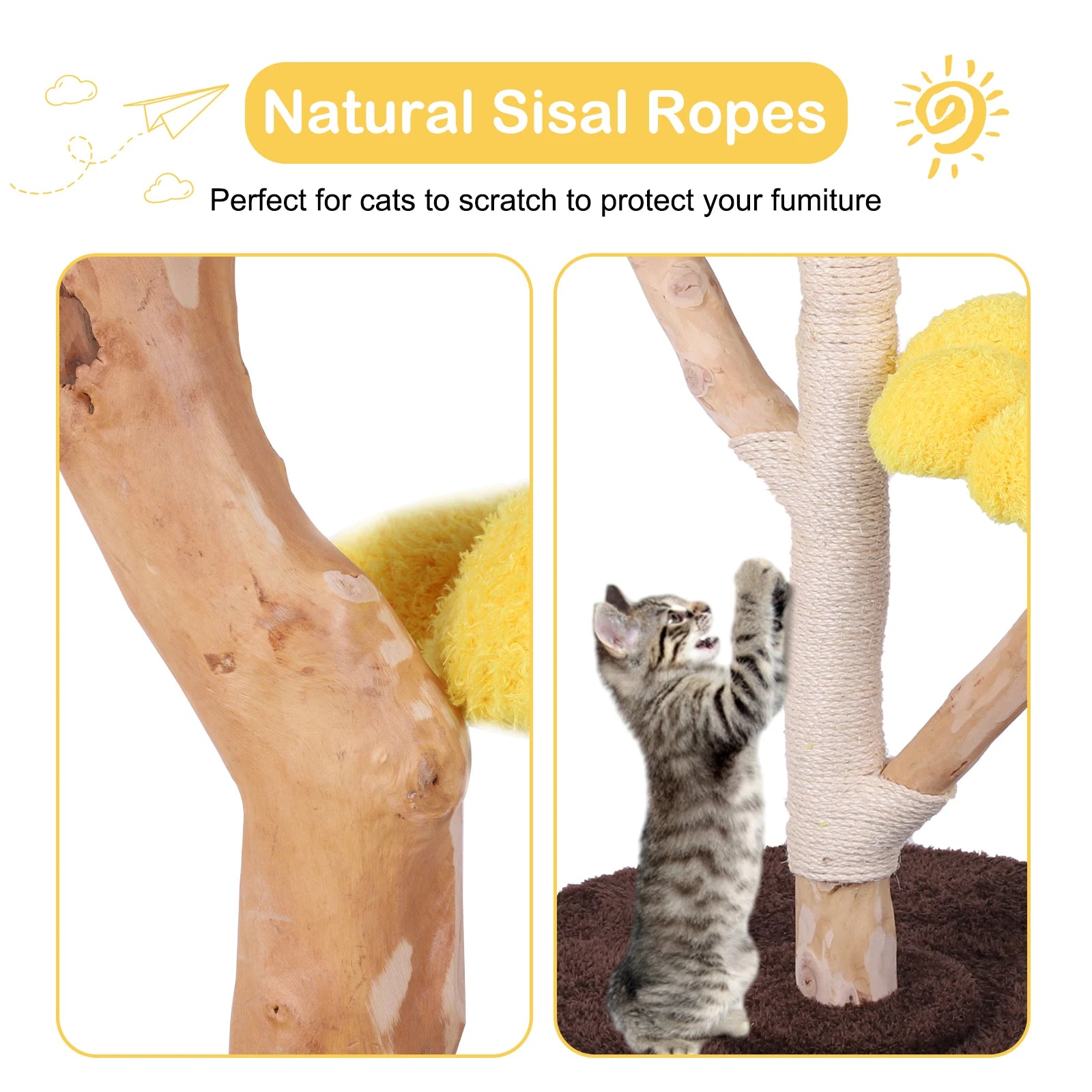 Flower Shaped Cat Special Shelf with Scratching Post Indoor Cat Playground Anti-Slip for Pet Playground Small Nest