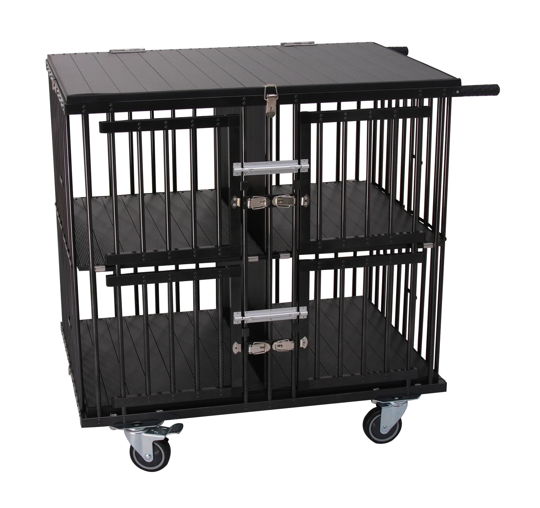 HF Small Size Pet Crates Cage Dog Trolley Pet Cages Carriers Houses Handled Cage Trolley Pet Carrier