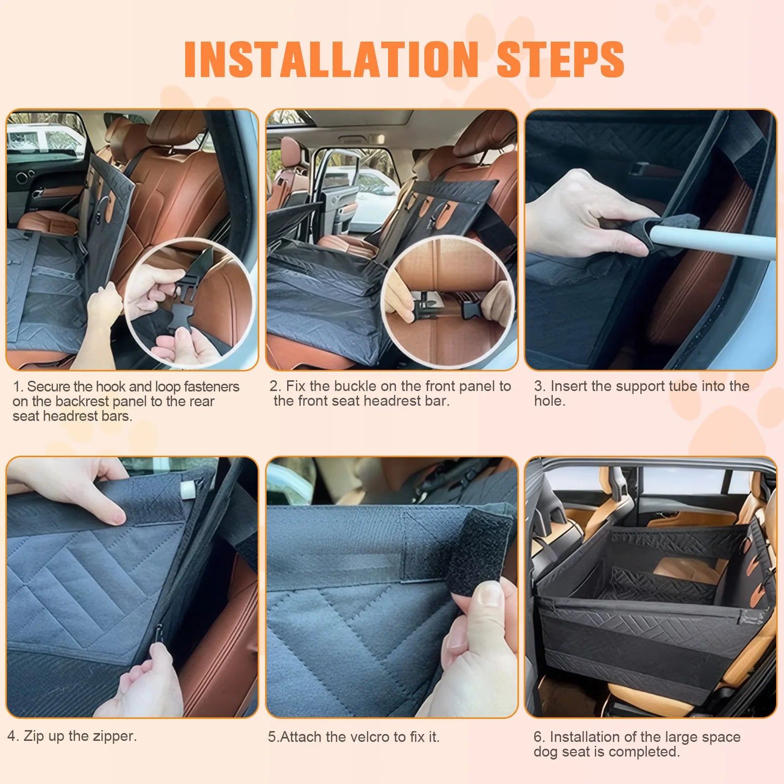 Dog Car Seat Cover Nonslip Back Seat Cover Dog Seat Cover for Dogs Pet Car Seat Protector