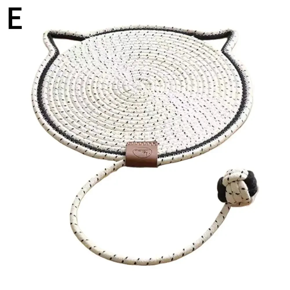 Cotton Rope Cat Scratch Pad For Sharpen Nails Scraper Cat Scratcher Rattan Mat Board Wear-Resistant Cat Scraper Pet Product A7H6