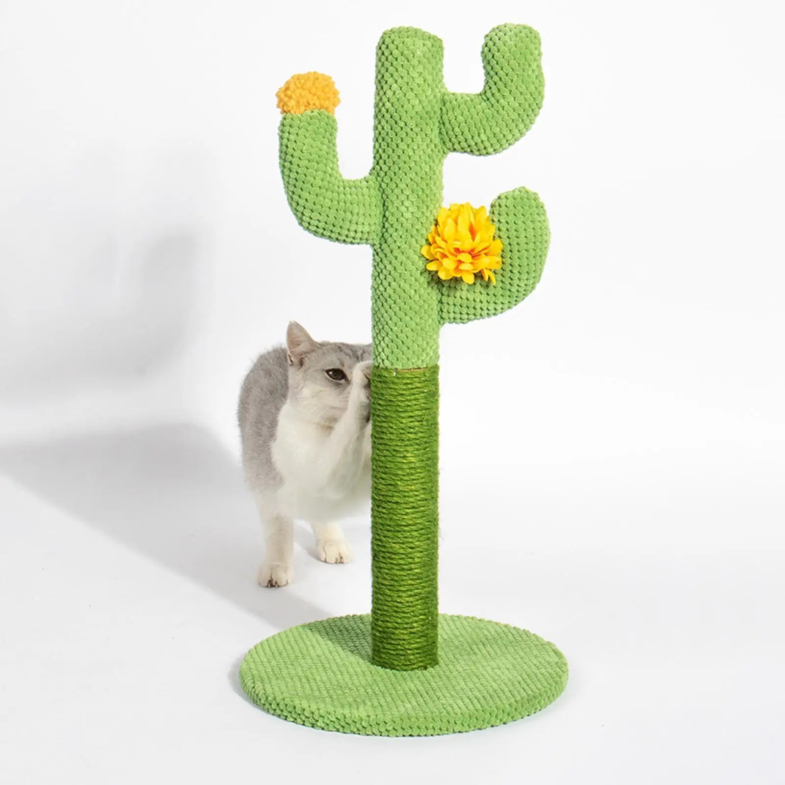 Funny Cactus Cat Scratching Post Tower Scratcher Cat Interactive Toy Scratch