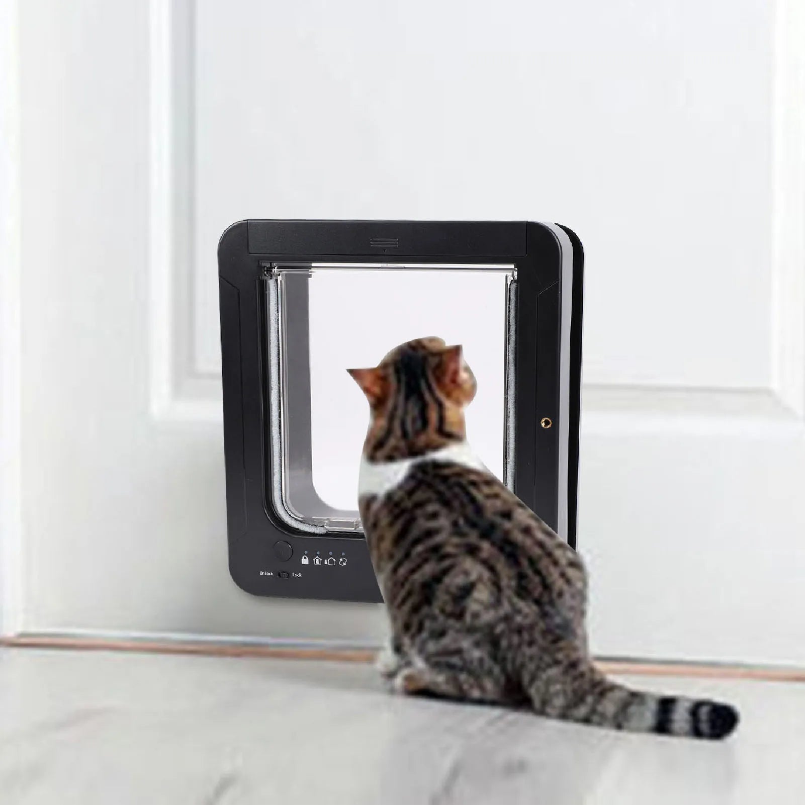 Smart Cat Door Smart Automatic Sensor Cat Flap Pet Gate Collar Activated Dog Cat Entry with Remote Control