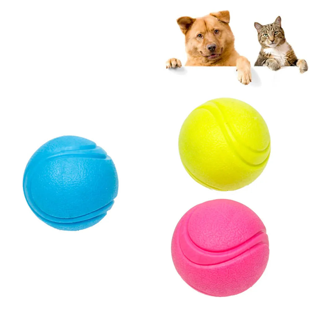 Small to Medium Dogs Chew Balls 4.5cm Rubber Teeth Cleaning Pet Tennis Ball Sweet Design Interactive Training Fun