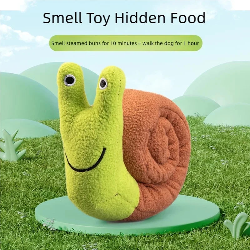 Interactive Snail Plush Toy, Treat-Dispensing Puzzle Toy for Dogs, Fun Mental Enrichment & Boredom Relief