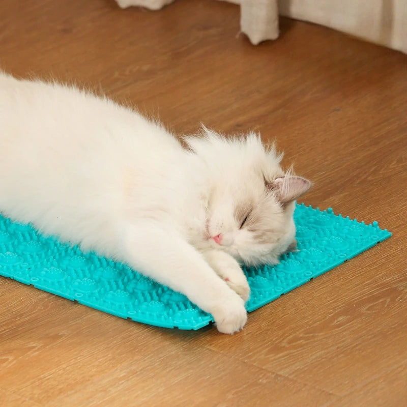 Pet Cat Hair Removal Massage Comb Massager for Kitten Plastic Scratcher Remove Hair Comb Grooming Self Cleaning Cat Accessories