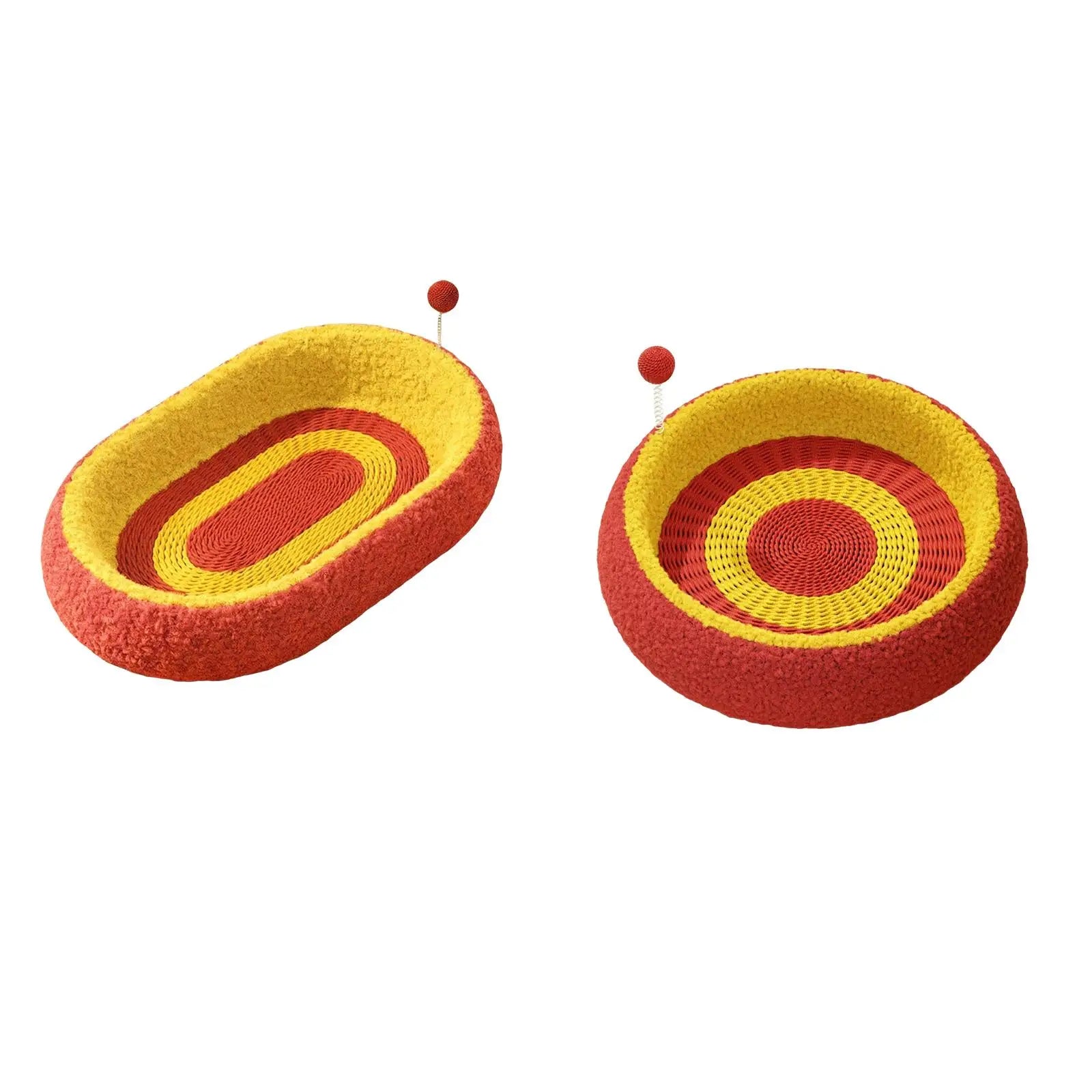 Cat Scratcher Multipurpose Wear Resistant Easy Clean Sturdy with Ball Lounge Scratch Pad for Claws Sharpening Training Playing