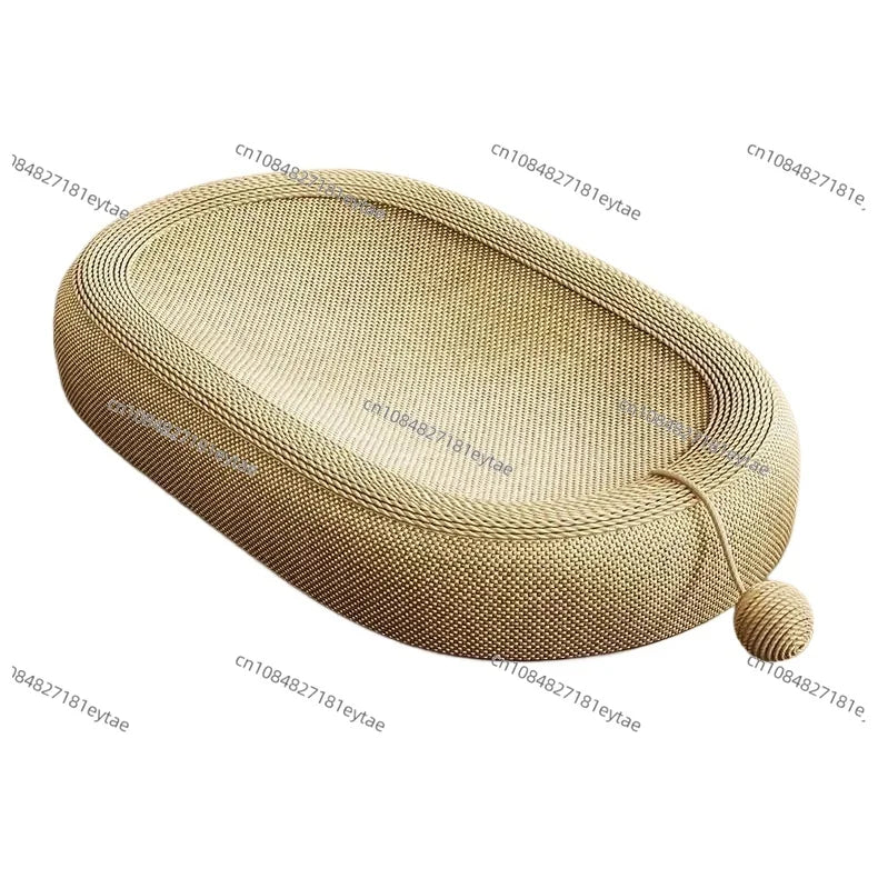Weave Cat Scratchers Board Oval Cat Scratching Pads Cat Scratching Board Chew Bite Toy Household Pet Furniture Pet Bed Nest
