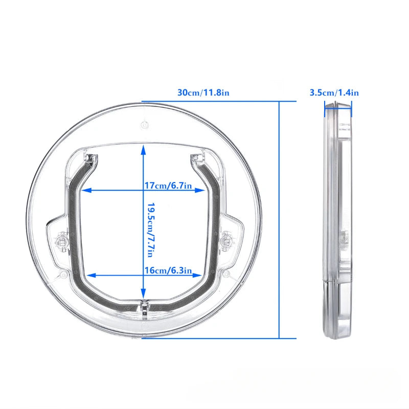 Pet Doors Cat Cage Dog Fence Cat Hole Dog Doors Plastic Door Round Pet Door for Small Dogs