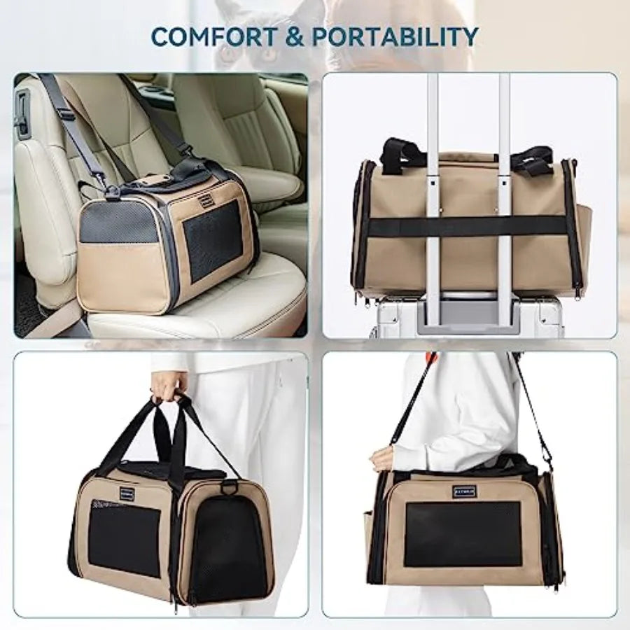 Pet Carrier for Cat Small Dogs Dog Carrier Airline Approved TSA Approved Soft Cat Carrier for Travel Small Animal Carrier for P