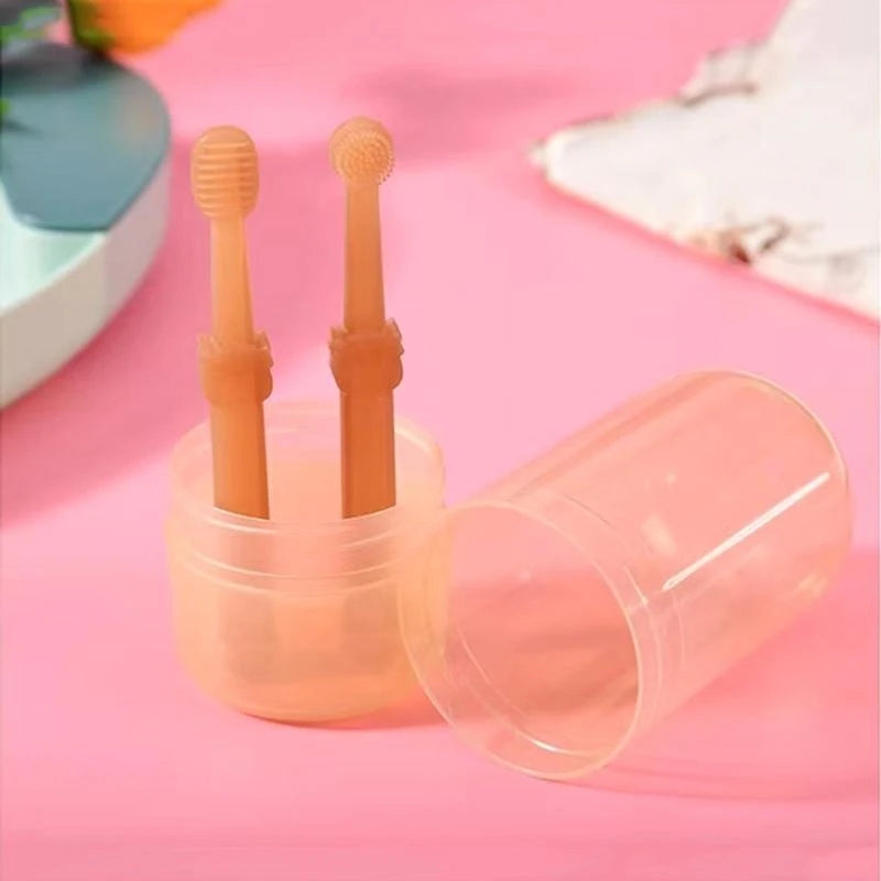 Cylinder Head Pet Toothbrush Dogs and Cats Dental Care 360-Degree Toothbrush