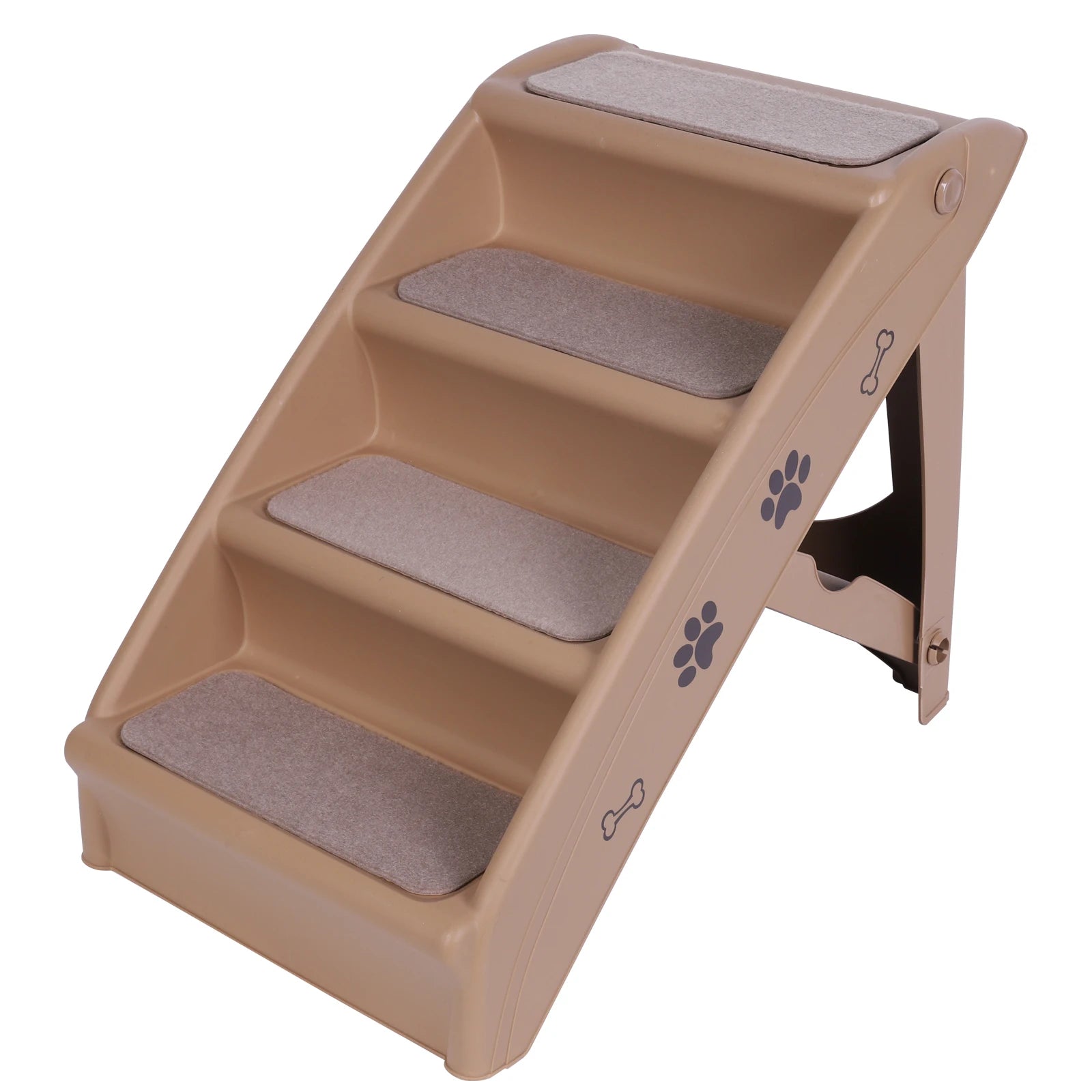 4-Step Pet Dog Stairs Foldable Cat and Dog Steps Non-Slip Indoor Pet Steps Sofa Ladder Pet Furniture for Small Pet Dogs Cats
