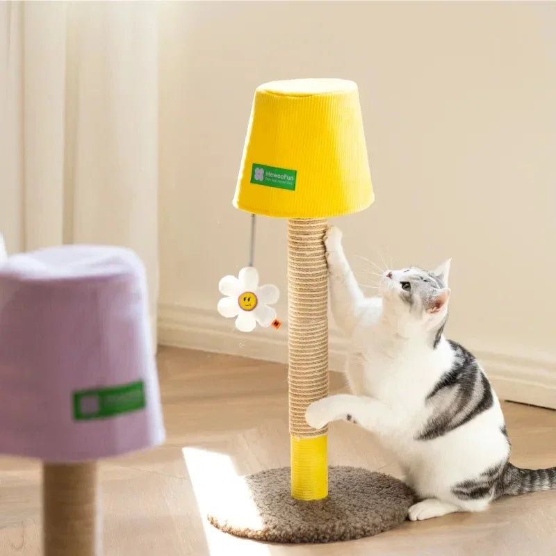 -For MewooFun Pets Lamp Cat Scratching Post With Joys Toys Cat Tree For Indoor Cats Nature Sisal Cat Scratcher