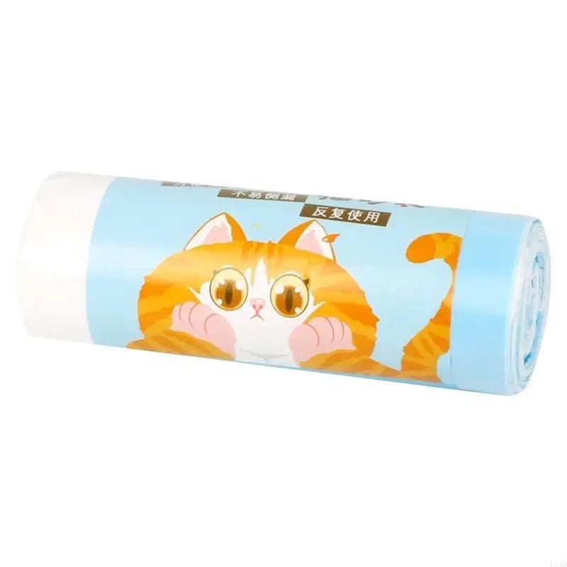 L74D Cats Pan Liners Disposable Litter Box Liners Durable Thickened Drawstring Litter Bags Leak-Proof Waste Bags