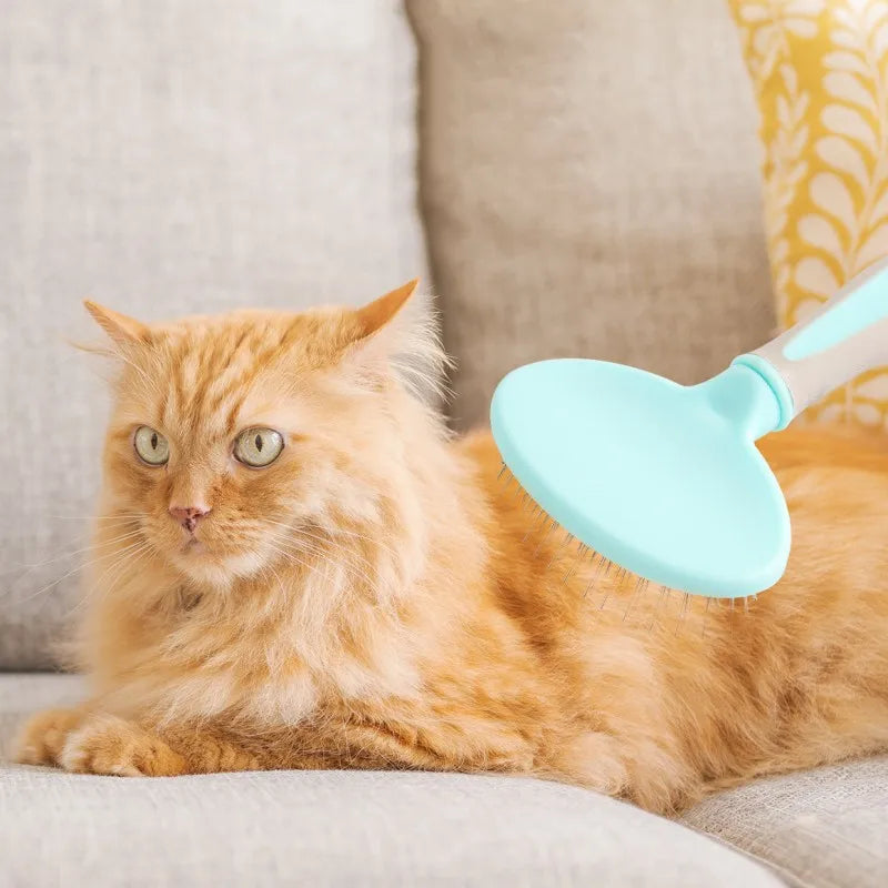 Cat Brush Cat Grooming Stainless Steel Combs for Cat Hair Knot Opening Pet Hair Remover Massage Cat Brush Cat Comb Pet Product