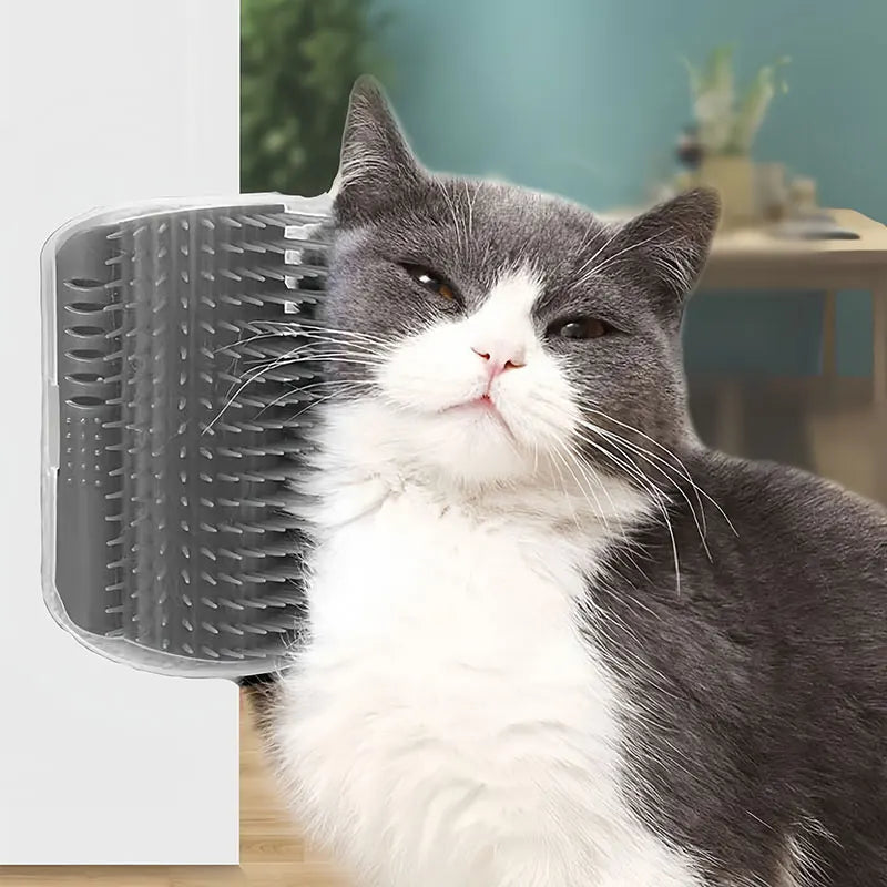 Cat Self Groomer Brush Wall Corner Soft Grooming Scratcher and Brush for Short Long Fur Cats Softer Massage Toy pet products